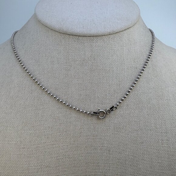 Antique Sterling Silver Repoussé Scroll Design Match Box Pendant 30" Ball & Pin - Picture 9 of 16